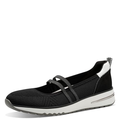 MARCO TOZZI Damen Slipper mit Riemen Bequem, Schwarz (Black Comb), 39 EU von MARCO TOZZI