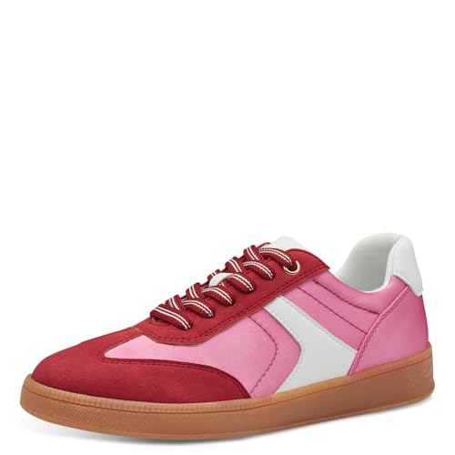 MARCO TOZZI Damen Sneaker flach mit Schnürsenkeln Freizeit, Mehrfarbig (Raspberry Comb), 36 EU von MARCO TOZZI