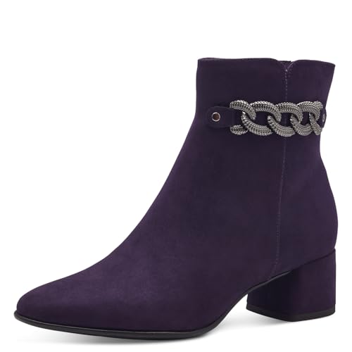 MARCO TOZZI Damen Stiefeletten mit Absatz Elegant mit Reißverschluss, Lila (Purple), 36 EU von MARCO TOZZI