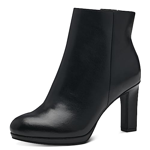 MARCO TOZZI Damen Stiefeletten mit Absatz Elegant mit Reißverschluss, Schwarz (Black), 40 EU von MARCO TOZZI