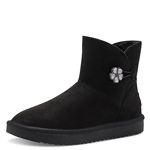 MARCO TOZZI Damen Stiefeletten ohne Absatz Boots Gefüttert, Schwarz (Black), 36 von MARCO TOZZI