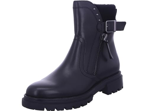 MARCO TOZZI Damen Stiefeletten ohne Absatz mit Lederanteil Winter, Schwarz (Black Comb), 41 EU von MARCO TOZZI