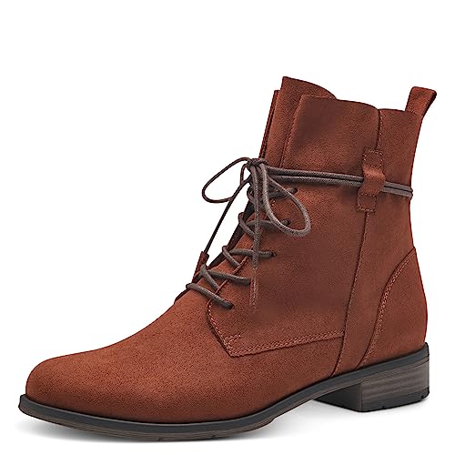 MARCO TOZZI Damen Stiefeletten zum Schnüren Flach Winter, Braun (Cognac), 39 von MARCO TOZZI