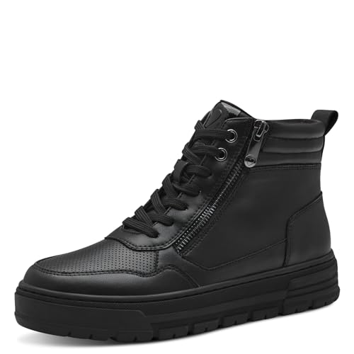 MARCO TOZZI Damen Stiefeletten zum Schnüren Gefüttert mit Reißverschluss, Schwarz (Black), 39 EU von MARCO TOZZI