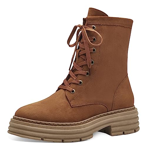 MARCO TOZZI Damen Stiefeletten zum Schnüren Winter Plateau, Braun (Nut), 40 von MARCO TOZZI