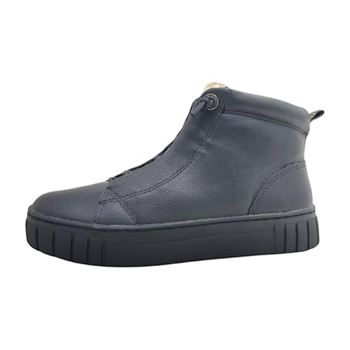 MARCO TOZZI Damen Stiefeletten zum Schnüren ohne Absatz mit Reißverschluss, Schwarz (Black), 42 EU von MARCO TOZZI