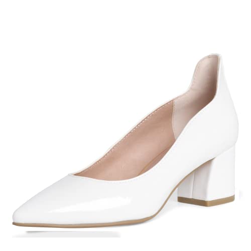 Marco Tozzi Damen by Guido Maria Kretschmer 2-2-82400-28 Pumps, White PATENT, 39 EU von MARCO TOZZI