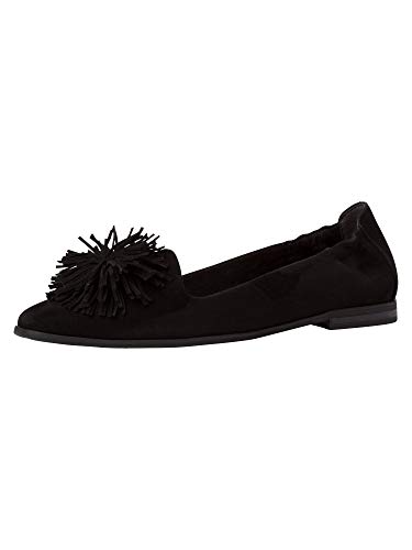 Marco Tozzi Damen by Guido Maria Kretschmer 2-2-84201-26 Veloursleder Slipper, Black, 38 EU von MARCO TOZZI