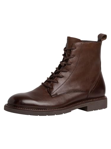 MARCO TOZZI by Guido Maria Kretschmer Herren Stiefeletten zum Schnüren aus Leder ohne Absatz, Braun (Cognac), 44 von MARCO TOZZI