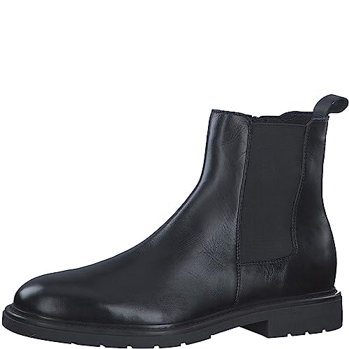 MARCO TOZZI by Guido Maria Kretschmer Herren Chelsea Boots aus Leder mit Reißverschluss, Schwarz (Black), 42 von MARCO TOZZI