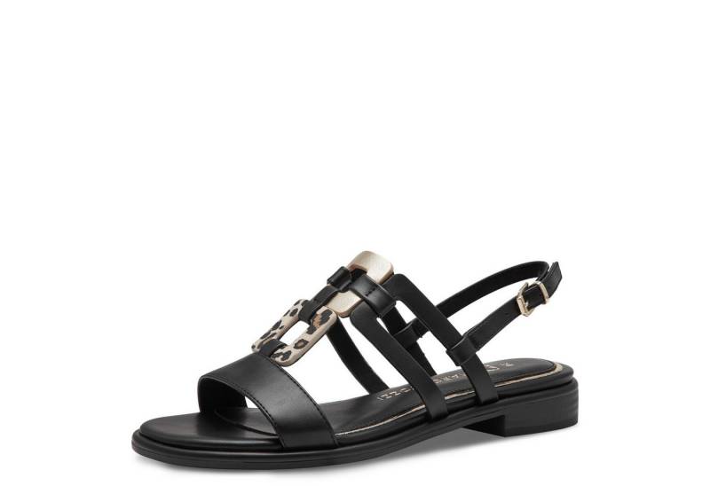 MARCO TOZZI Marco Tozzi Damen Sandalette 2-28106-44-005 BLACK/LEO Sandale von MARCO TOZZI