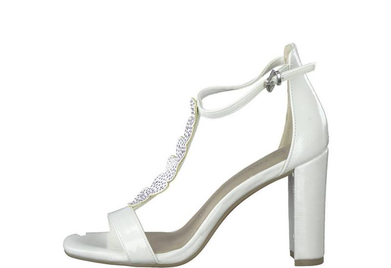 MARCO TOZZI Marco Tozzi Damen Sandalette 2-28310-20 418 IVORY PATENT weiß Sandale von MARCO TOZZI