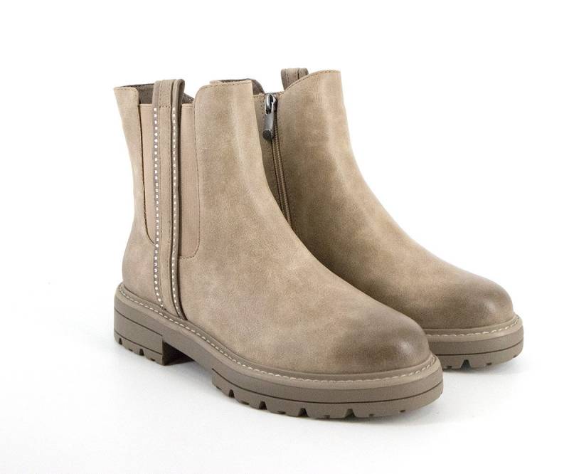 MARCO TOZZI Marco Tozzi Stiefelette Damen Taupe - 2-25488-43 Stiefelette von MARCO TOZZI