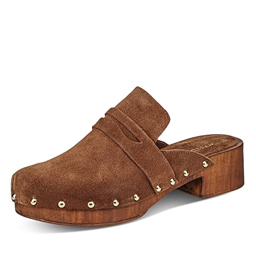 MARCO TOZZI Pantolette für Damen 2-2-27247-28, Sandale mit Ferse, cognac, 38 EU von MARCO TOZZI