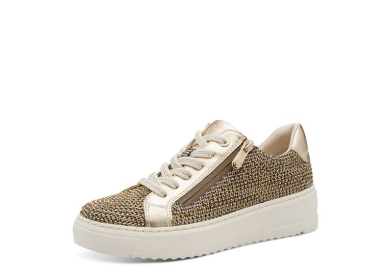 MARCO TOZZI Plateausneaker, Freizeitschuh, Halbschuh, Schnürschuh mit funkelnden Strasssteinen von MARCO TOZZI
