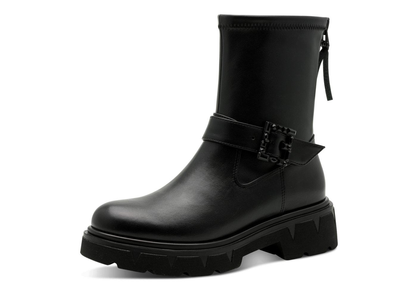 MARCO TOZZI Stiefelette, Blockabsatz, Herbstboots mit schmuckbesetzter Zierschnalle von MARCO TOZZI