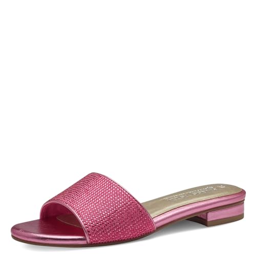 MARCO TOZZI by Guido Maria Kretschmer Damen Pantoletten mit Blockabsatz Glitzer, Metallisch (Pink Metallic), 39 EU von MARCO TOZZI