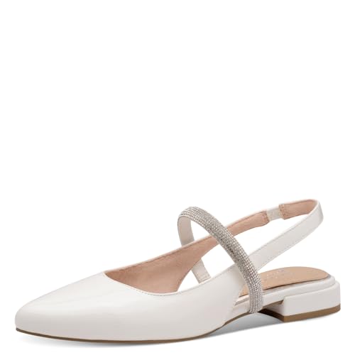 MARCO TOZZI by Guido Maria Kretschmer Damen Slingpumps Spitz Elegant, Beige (Ivory patent), 38 EU von MARCO TOZZI