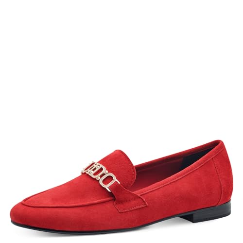 MARCO TOZZI by Guido Maria Kretschmer Damen Slipper aus Leder Elegant, Rot (Red), 40 EU von MARCO TOZZI