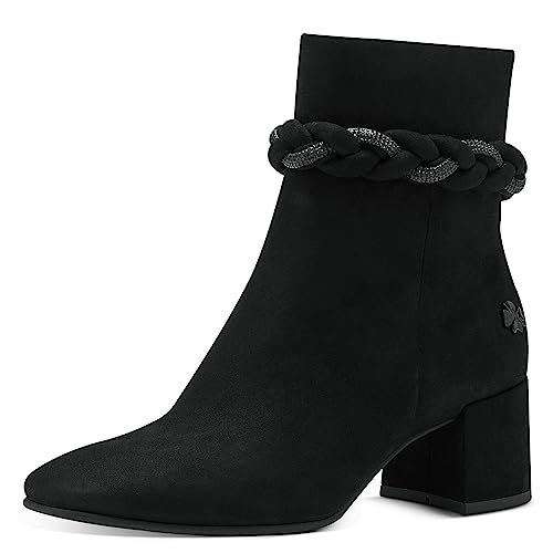 MARCO TOZZI by Guido Maria Kretschmer Damen Stiefeletten mit Absatz Elegant Blockabsatz, Schwarz (Black), 39 von MARCO TOZZI