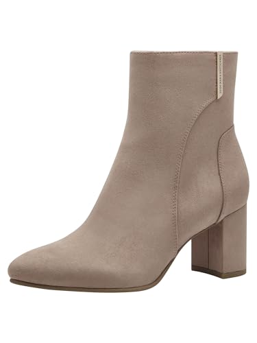 MARCO TOZZI by Guido Maria Kretschmer Damen Stiefeletten mit Absatz Elegant Spitz, Beige (Tan), 36 EU von MARCO TOZZI