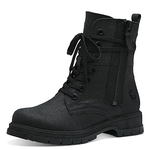 MARCO TOZZI by Guido Maria Kretschmer Damen Stiefeletten zum Schnüren Winter, Schwarz (BGlitter), 37 von MARCO TOZZI