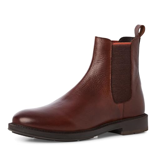 MARCO TOZZI by Guido Maria Kretschmer Herren Chelsea Boots aus Leder Elegant, Braun (Cognac), 43 von MARCO TOZZI