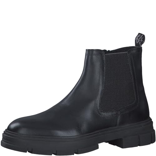 MARCO TOZZI by Guido Maria Kretschmer Herren Chelsea Boots aus Leder mit Reißverschluss, Schwarz (Black), 45 EU von MARCO TOZZI