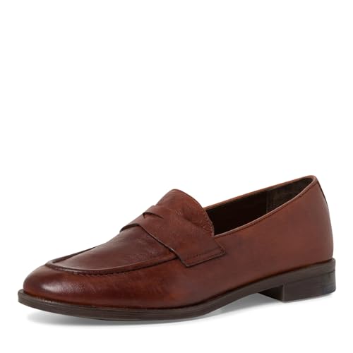 MARCO TOZZI by Guido Maria Kretschmer Herren Slipper aus Leder Elegant, Braun (Cognac), 45 EU von MARCO TOZZI