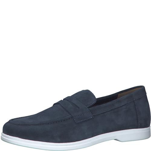 MARCO TOZZI by Guido Maria Kretschmer Herren Slipper aus Leder Flach, Blau (Navy), 42 EU von MARCO TOZZI