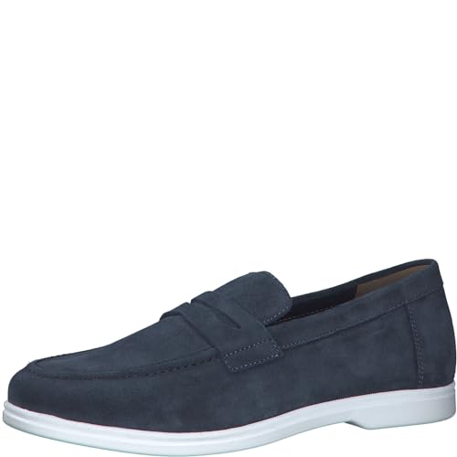 MARCO TOZZI by Guido Maria Kretschmer Herren Slipper aus Leder Flach, Blau (Navy), 45 EU von MARCO TOZZI