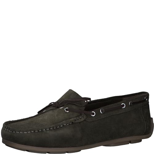 MARCO TOZZI by Guido Maria Kretschmer Herren Slipper aus Leder Flach, Grün (Khaki), 42 EU von MARCO TOZZI