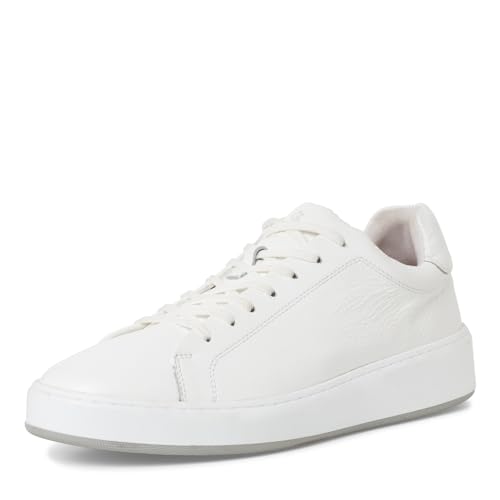 MARCO TOZZI by Guido Maria Kretschmer Herren Sneaker flach aus Leder mit dicker Sohle, Weiß (White), 40 EU von MARCO TOZZI