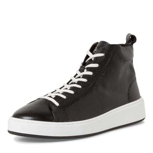 MARCO TOZZI by Guido Maria Kretschmer Herren Sneaker hoch mit Fütterung aus Leder mit dicker Sohle, Schwarz (Black White), 41 EU von MARCO TOZZI