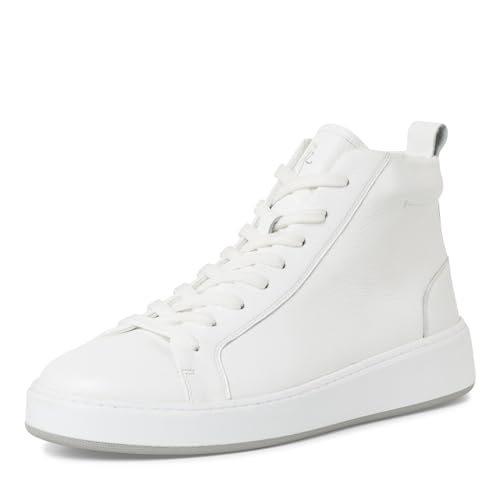 MARCO TOZZI by Guido Maria Kretschmer Herren Sneaker hoch mit Fütterung aus Leder mit dicker Sohle, Weiß (White), 42 EU von MARCO TOZZI