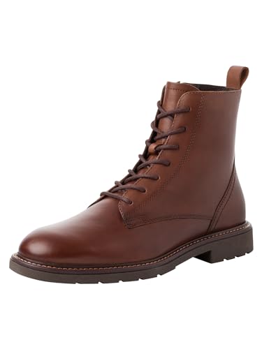 MARCO TOZZI by Guido Maria Kretschmer Herren Stiefeletten zum Schnüren aus Leder mit Reißverschluss, Braun (Cognac), 46 EU von MARCO TOZZI