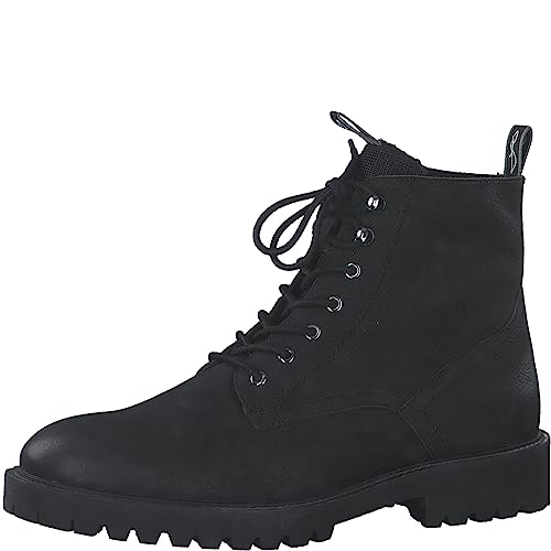 MARCO TOZZI by Guido Maria Kretschmer Herren Stiefeletten zum Schnüren aus Leder mit Schnürsenkeln und Reißverschluss, Schwarz (Black Nubuck), 42 von MARCO TOZZI