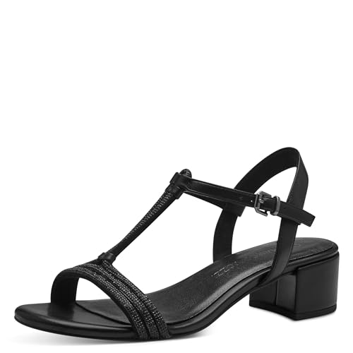 Marco Tozzi Damen, 2-28233-42 Sandale mit Absatz, Black Comb, 38 EU von MARCO TOZZI