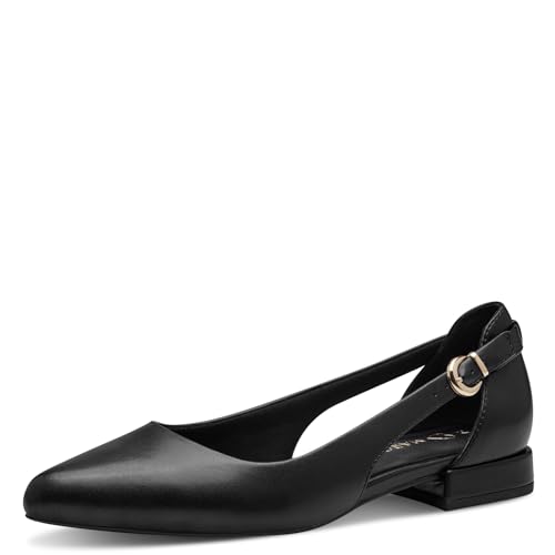 MARCO TOZZI Damen Ballerinas Spitz Vegan, Schwarz (Schwarz), 36 EU von MARCO TOZZI