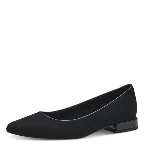 MARCO TOZZI Damen Ballerinas Spitz Vegan, Schwarz (Black Comb), 37 EU von MARCO TOZZI