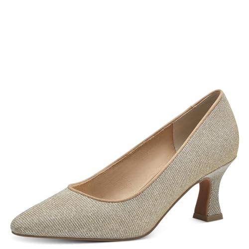 MARCO TOZZI Damen Pumps Spitz Vegan, Beige (Platinum), 39 EU von MARCO TOZZI