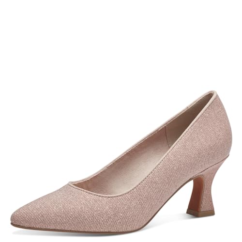 MARCO TOZZI Damen Pumps Glitzer Vegan, Metallisch (Rose Metallic), 38 EU von MARCO TOZZI