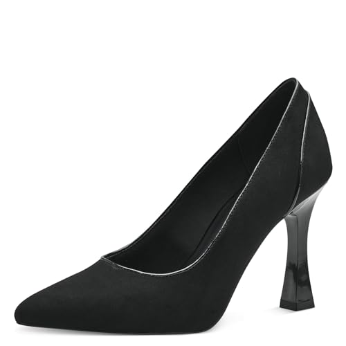 MARCO TOZZI Damen Pumps mit Trapezabsatz Spitz, Schwarz (Black Comb), 38 EU von MARCO TOZZI
