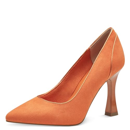 MARCO TOZZI Damen Pumps mit Trapezabsatz Spitz, Orange (Orange Comb), 37 EU von MARCO TOZZI