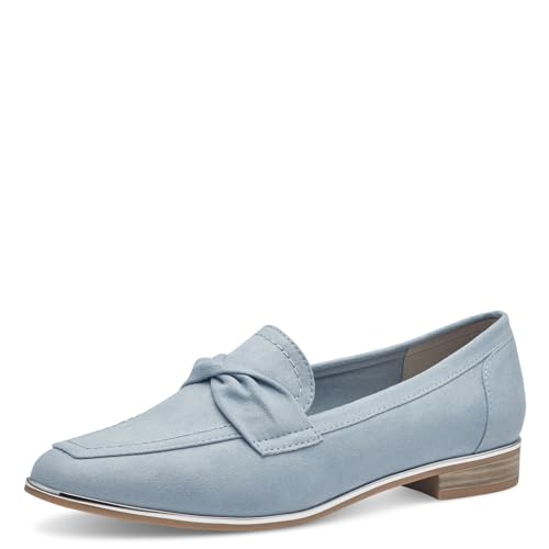 MARCO TOZZI Damen Slipper mit Blockabsatz Vegan, Blau (Polar), 39 EU von MARCO TOZZI