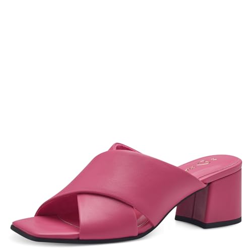 MARCO TOZZI Damen Sandalen mit Absatz mit Überkreuztem Riemen Elegant, Rosa (Hot Pink), 38 EU von MARCO TOZZI