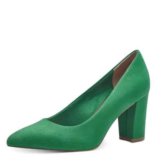 MARCO TOZZI Damen Pumps mit Blockabsatz Vegan, Grün (Leaf Green), 41 EU von MARCO TOZZI