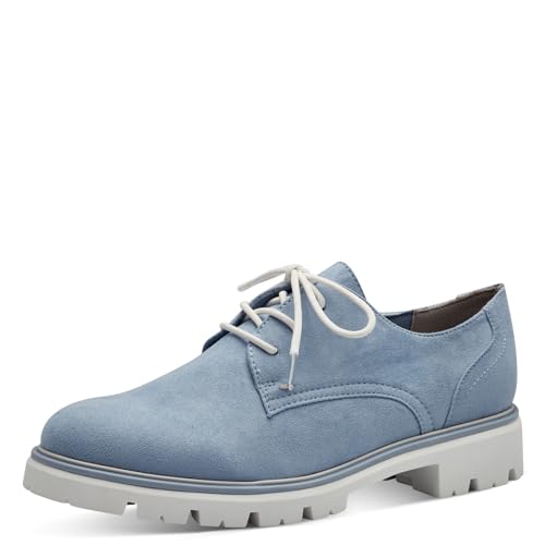 MARCO TOZZI Damen Schnürschuhe Vegan Elegant, Blau (Polar), 37 EU von MARCO TOZZI