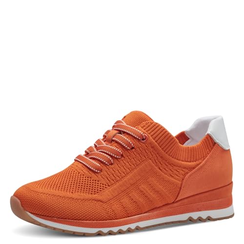 MARCO TOZZI Damen Sneaker flach mit dicker Sohle Vegan, Orange (Orange Comb), 37 EU von MARCO TOZZI