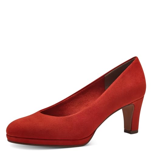 MARCO TOZZI Damen Pumps mit Trichterabsatz Vegan, Orange (Terracotta), 41 EU von MARCO TOZZI